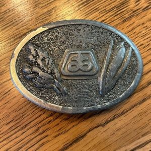 Belt Buckle Vintage silver metal corn theme